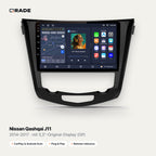 Qrade Autoradio für Nissan Qashqai J11 (2014–2017), mit 5,3"-Original-Display (GP) mit Wireless CarPlay & Android Auto