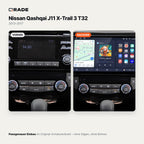 Nissan Qashqai J11 / X-Trail T32 (2013–2017) – Autoradio mit Wireless CarPlay & Android Auto (Rahmen Qashqai145 A/B)