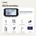 Nissan Navara (2021) ohne Original-Display – Autoradio mit Wireless CarPlay & Android Auto