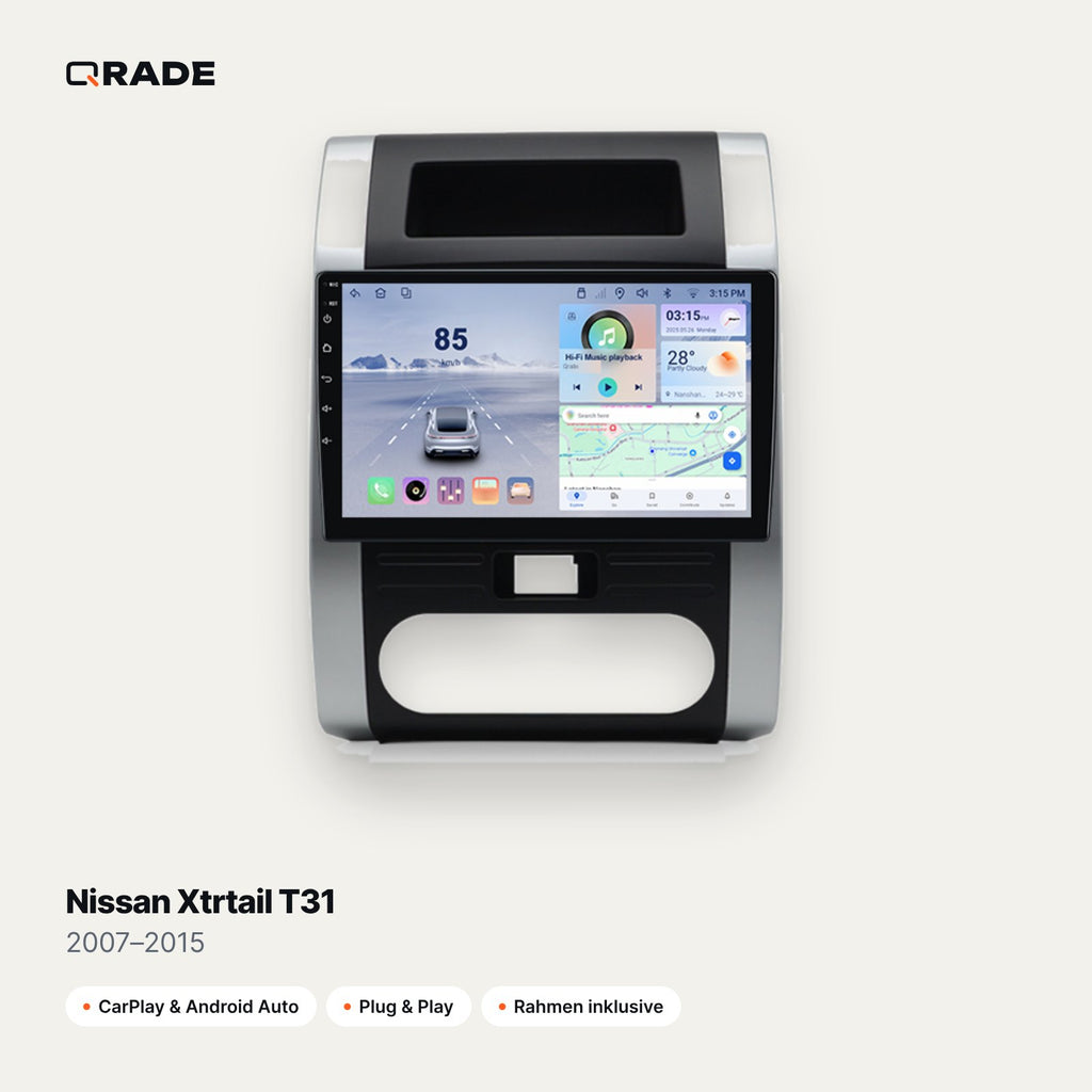 Nissan Xtrtail T31 2007–2015 CarPlay Radio