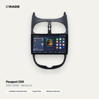 Qrade Autoradio für Peugeot 206 (2001–2008), Version B mit Wireless CarPlay & Android Auto