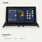 Qrade Autoradio für Renault Clio 2 (2000–2012) mit Wireless CarPlay & Android Auto
