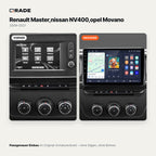 Renault Master / Opel Movano / Nissan NV400 (2009–2021) – Autoradio mit Wireless CarPlay & Android Auto
