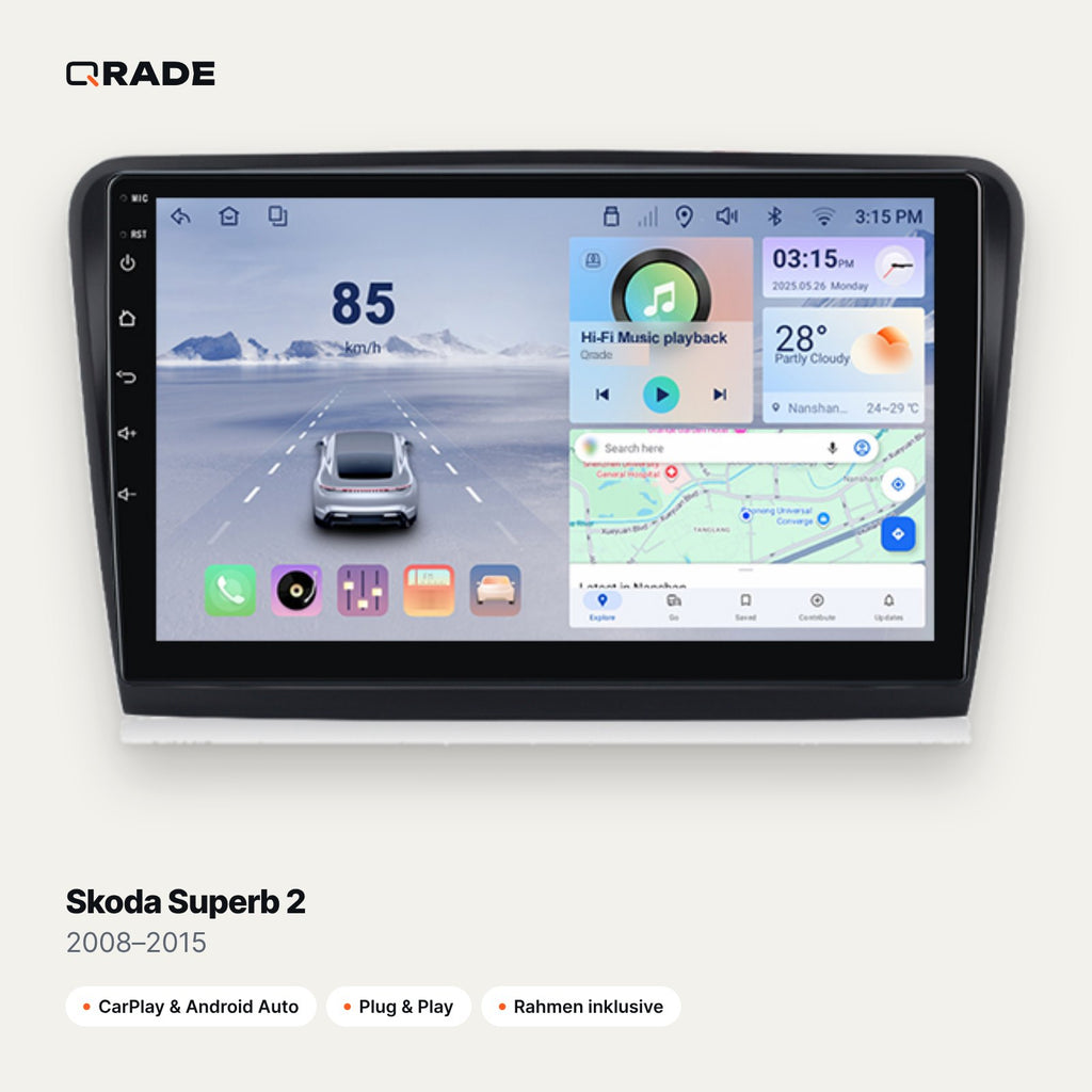 Skoda Superb 2 2008–2015 CarPlay Radio