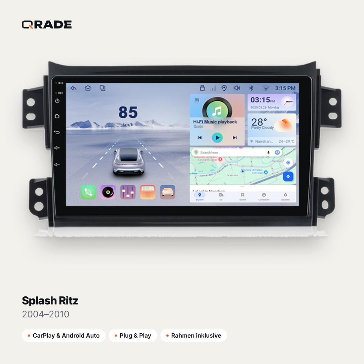 Splash Ritz 2004–2010 CarPlay Radio