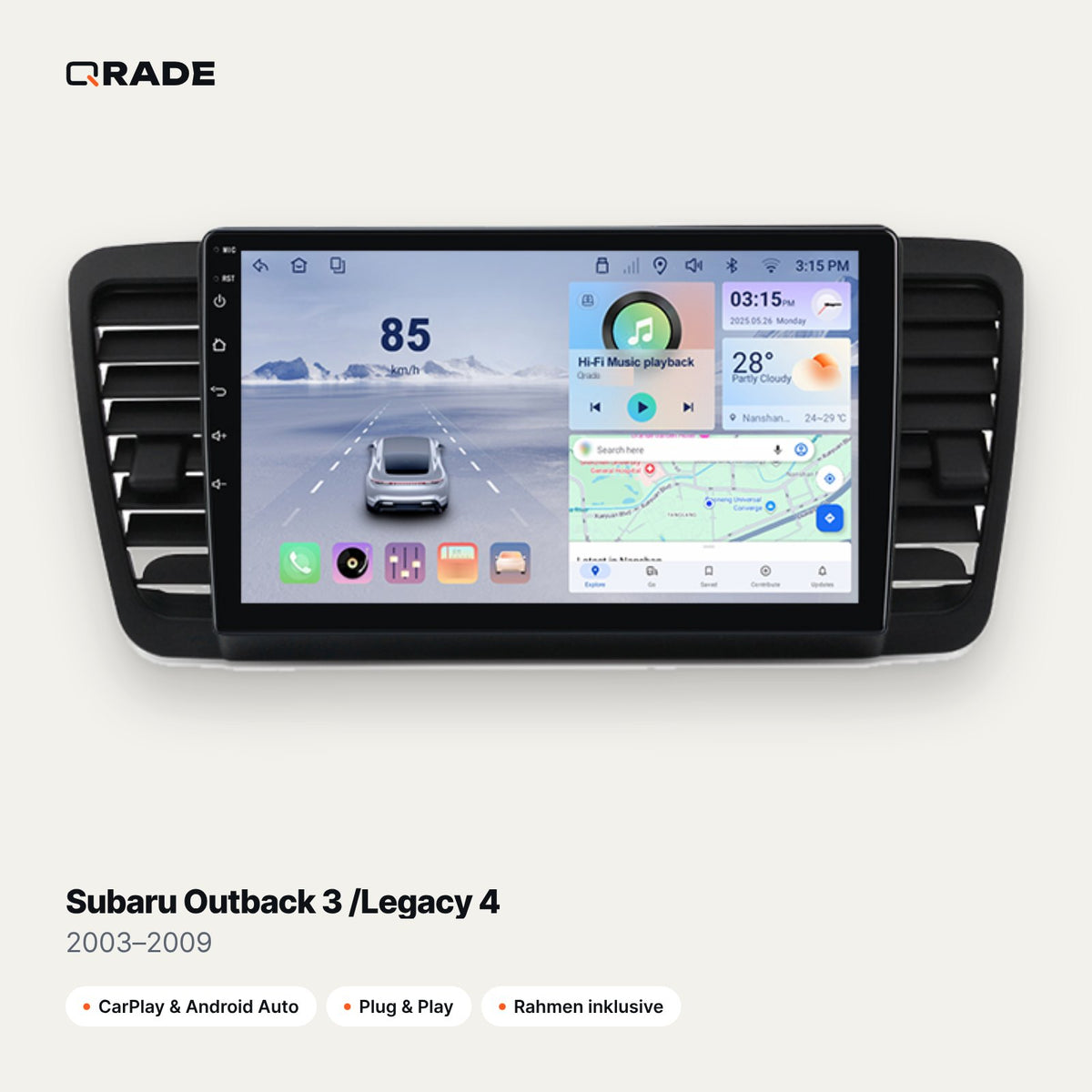 Subaru Outback 3 /Legacy 4 2003–2009 CarPlay Radio