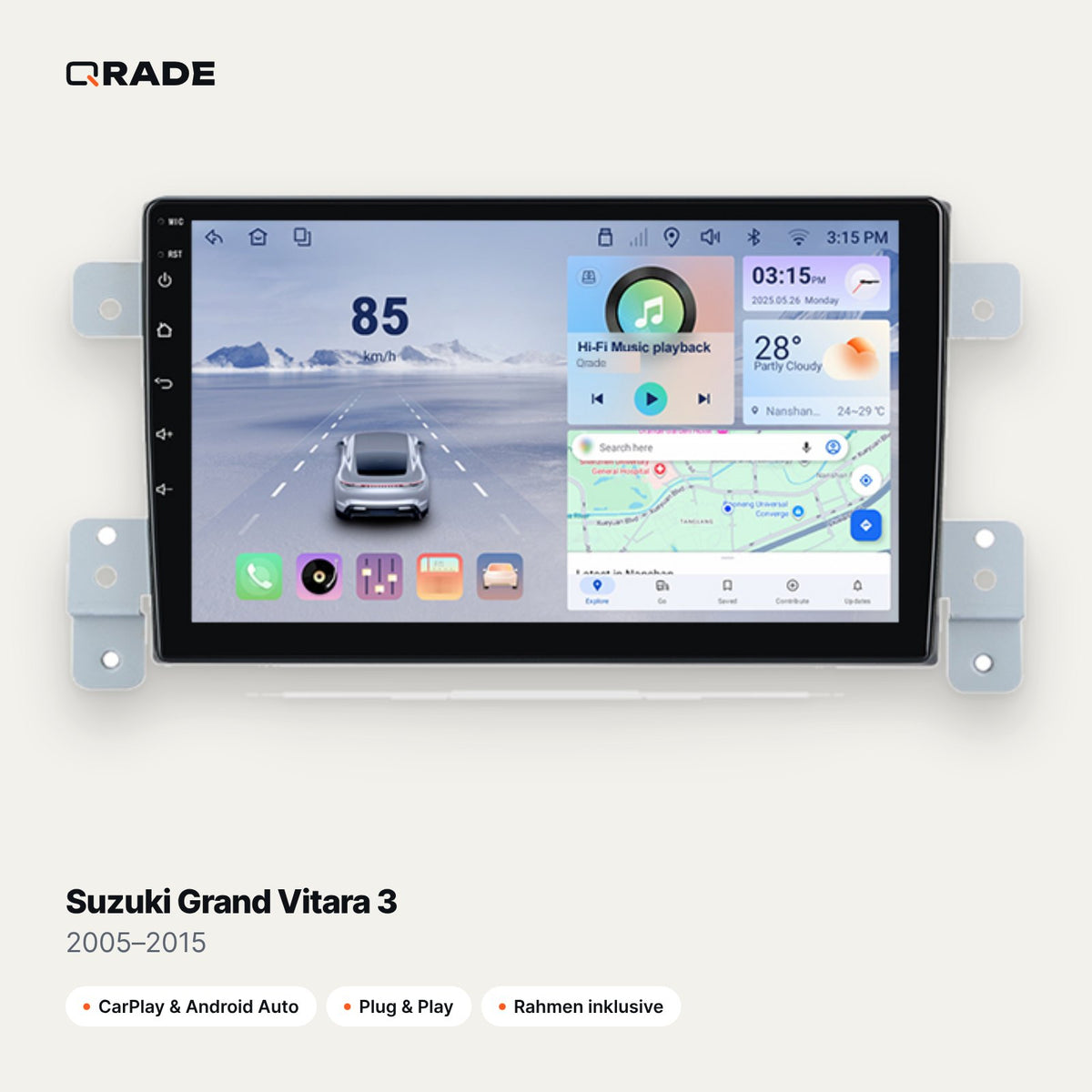 Suzuki Grand Vitara 3 2005–2015 CarPlay Radio