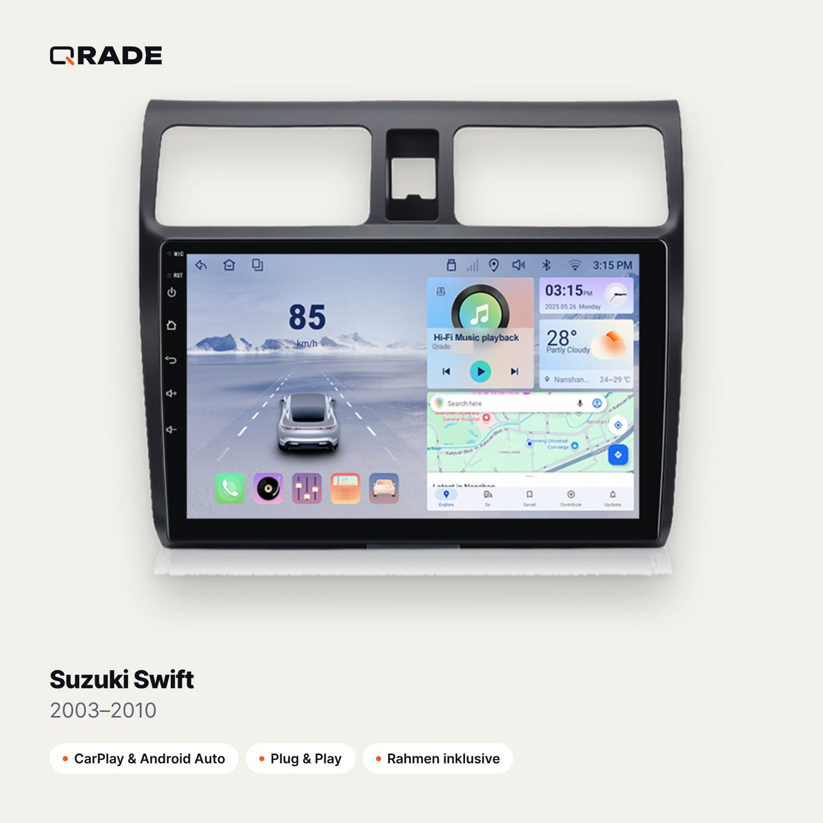 Suzuki Swift 2003–2010 CarPlay Radio