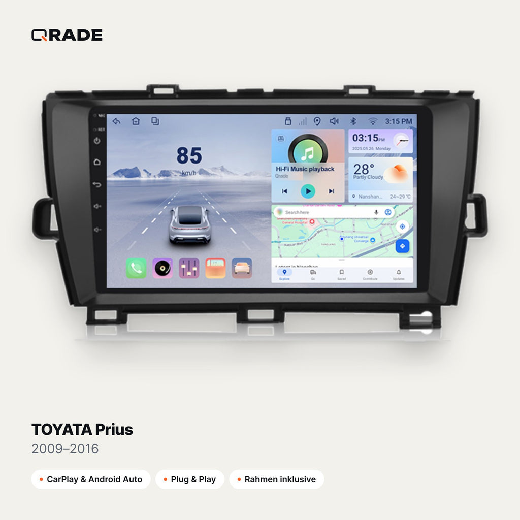 TOYATA Prius 2009–2016 CarPlay Radio