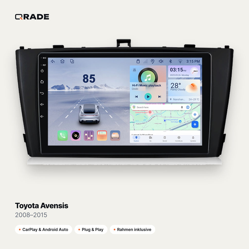 Toyota Avensis 2008–2015 CarPlay Radio
