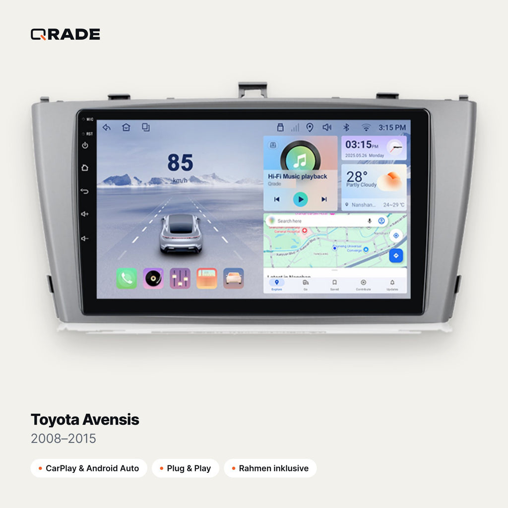 Toyota Avensis 2008–2015 CarPlay Radio