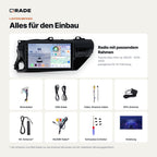 Toyota Hilux AN120 (2015–2020) – Autoradio mit Wireless CarPlay & Android Auto