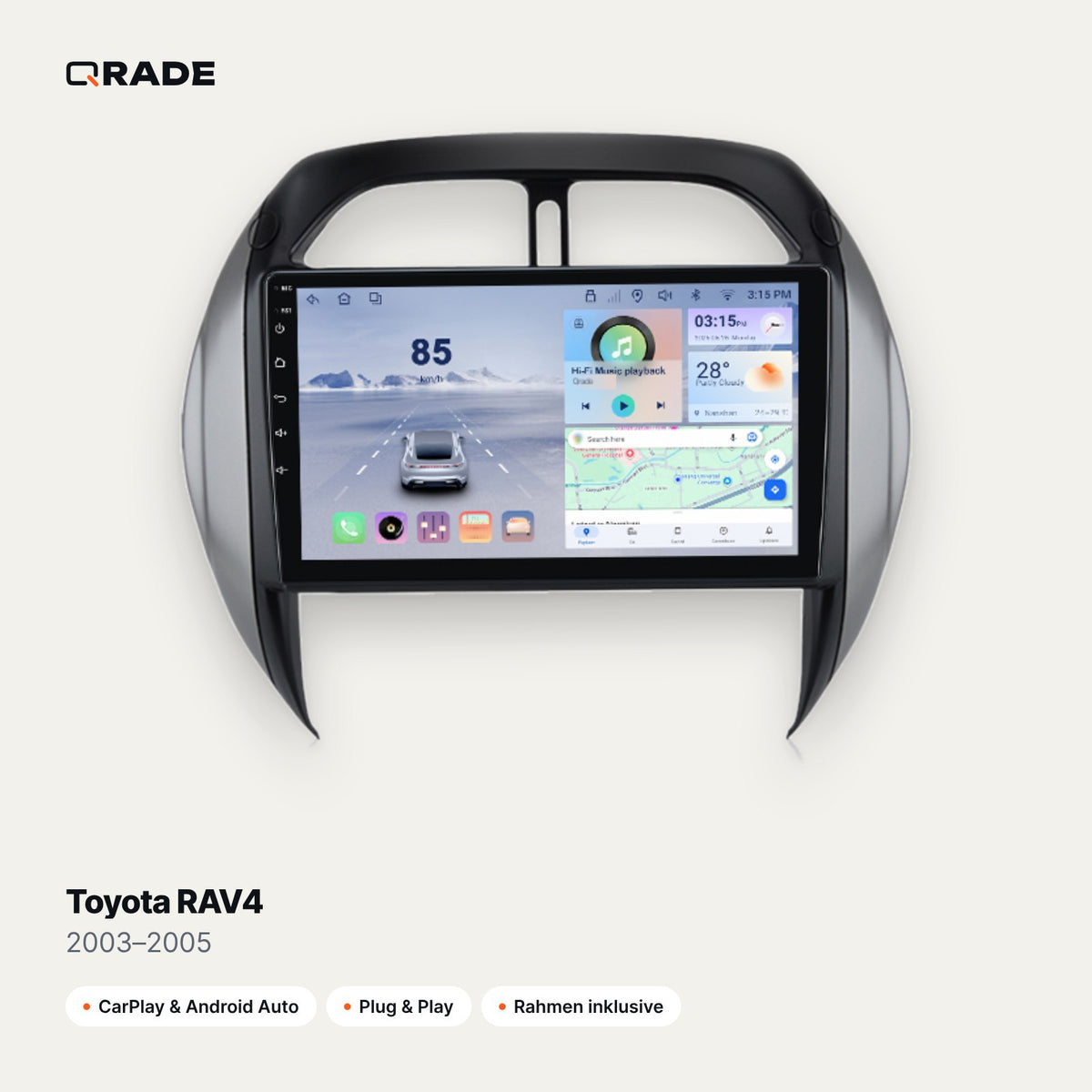 Toyota RAV4 2003–2005 CarPlay Radio