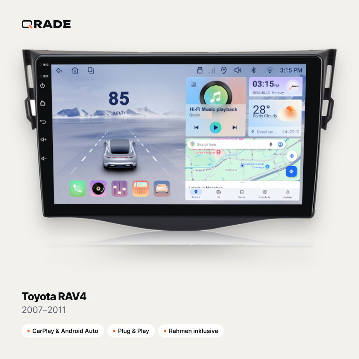 Toyota RAV4 2007–2011 CarPlay Radio