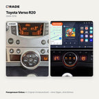 Toyota Verso R20 (2009–2018) – Autoradio mit Wireless CarPlay & Android Auto (Rahmen Verso0918)