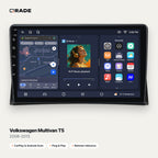 Qrade Autoradio für Volkswagen Multivan T5 (2008–2015) mit Wireless CarPlay & Android Auto