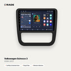 Qrade Autoradio für Volkswagen Scirocco 3 (2008–2013) mit Wireless CarPlay & Android Auto