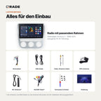Lieferumfang: Volkswagen Scirocco 3 (2009–2014) – Qrade Autoradio mit Rahmen und Kabelsatz
