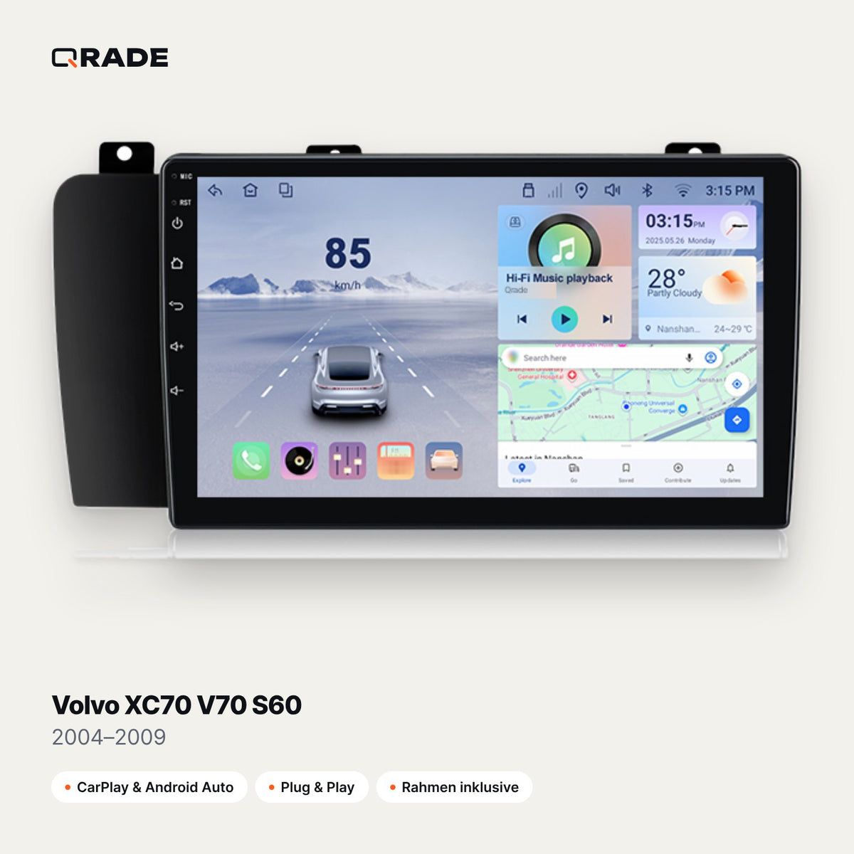 Volvo XC70 V70 S60 2004–2009 CarPlay Radio