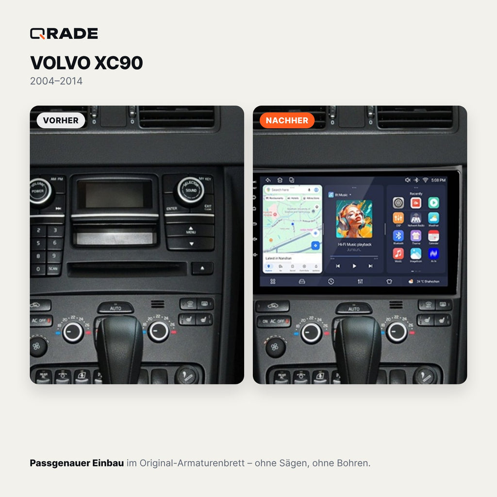 Volvo XC90 (2004–2014) – Autoradio mit Wireless CarPlay & Android Auto